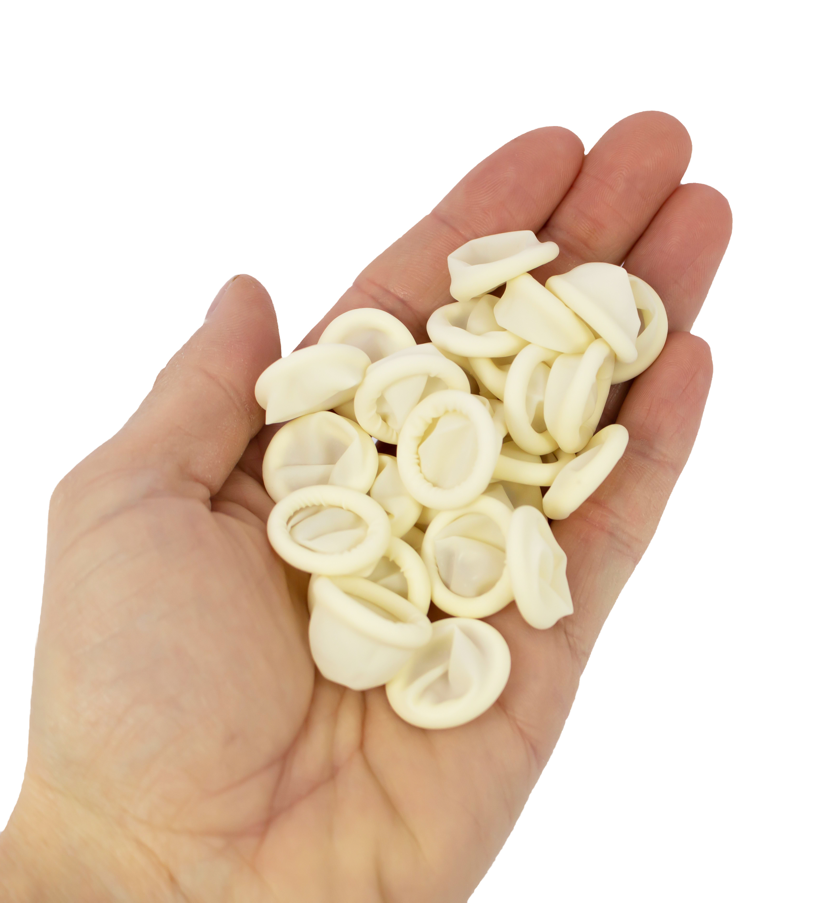 Romed Fingerlinge aus Latex gepudert 100 Stück Maniküre Kosmetik