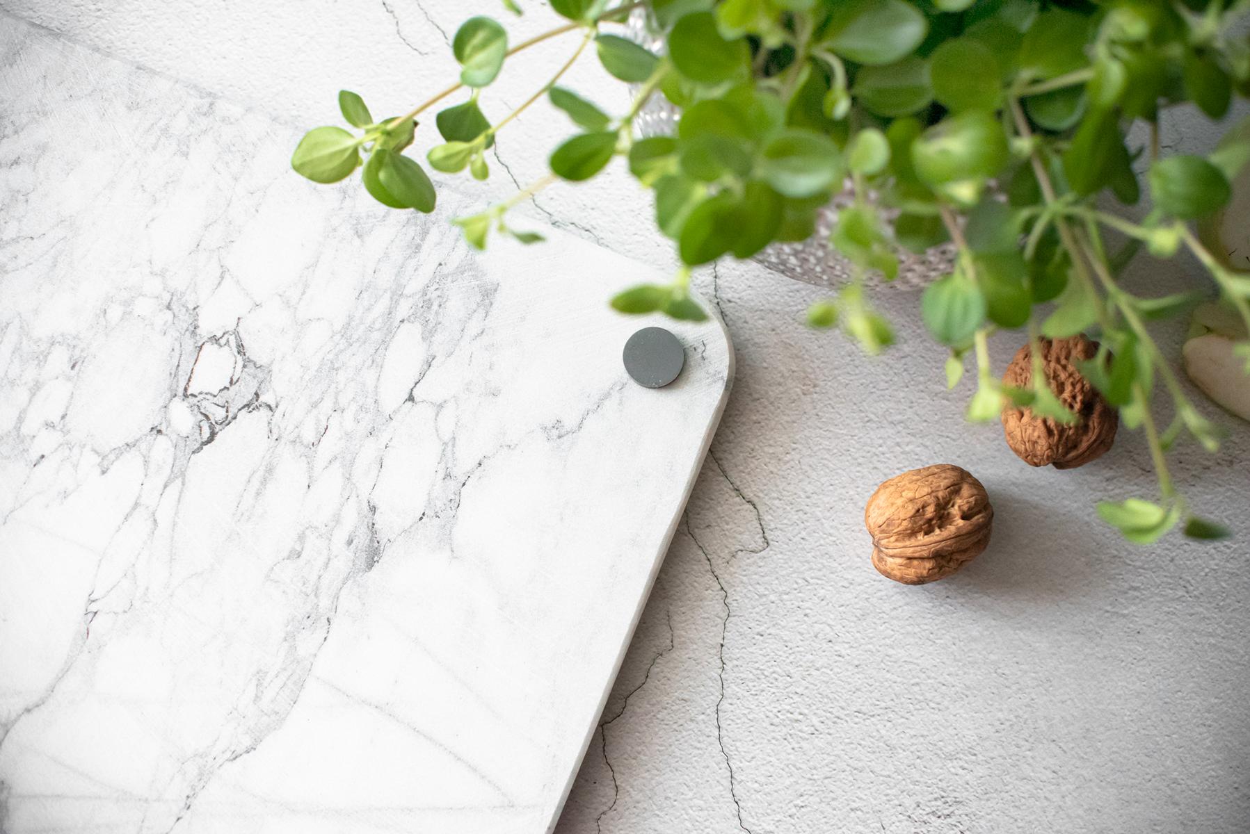 Schneidebrett 40x30cm aus Marmor Servierbrett Schneidbrett Servierplatte 