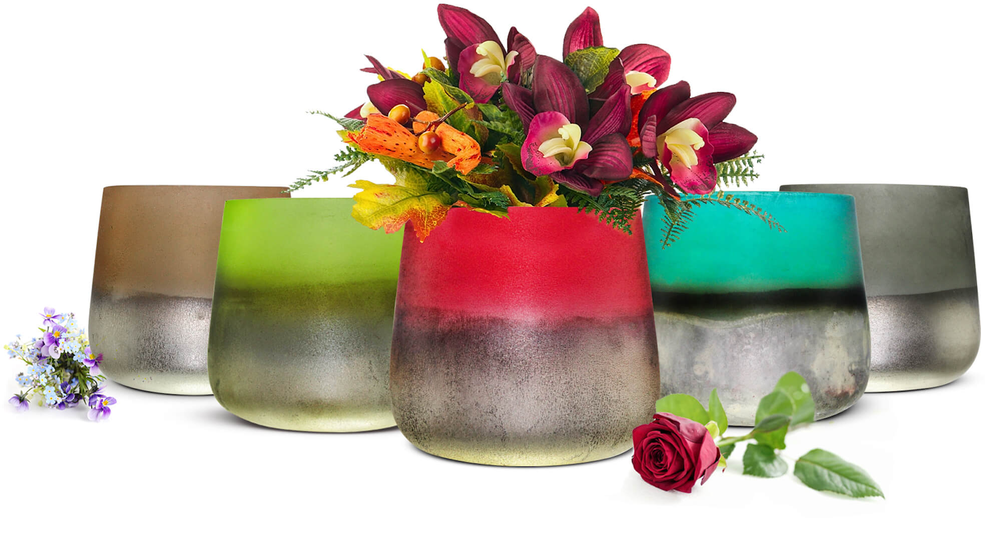 Vaso per fiori Barbara, vaso da tavolo, vaso in vetro, vaso per fiori, vaso per piante, vaso decorativo 