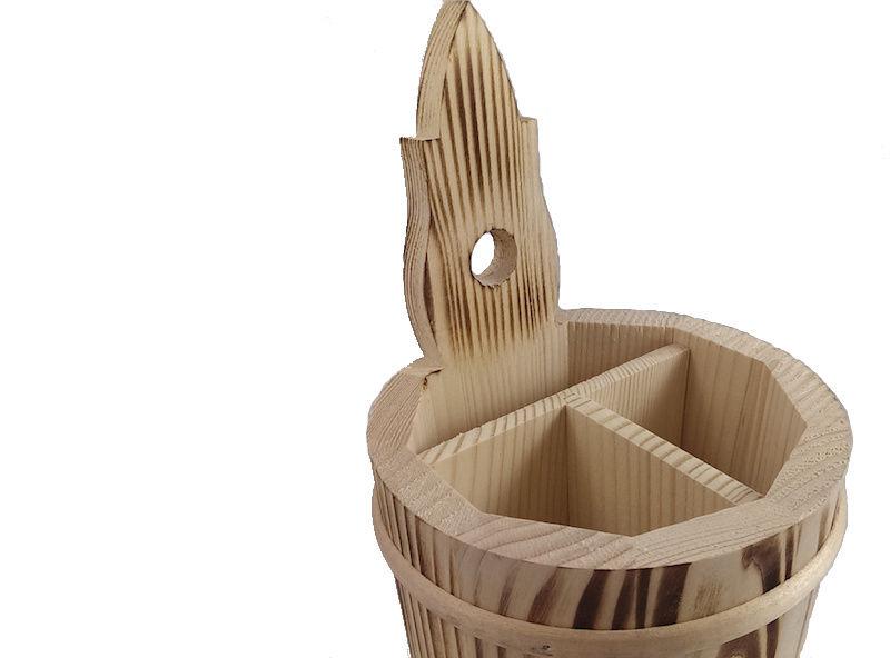 Sonderangebot Besteckfass HOLZ Besteckbehälter Besteckkasten Natur Holz