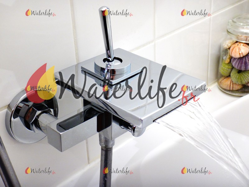 Mischbatterie Hahn Wasserfall Bad und Dusche Badewanne Messing