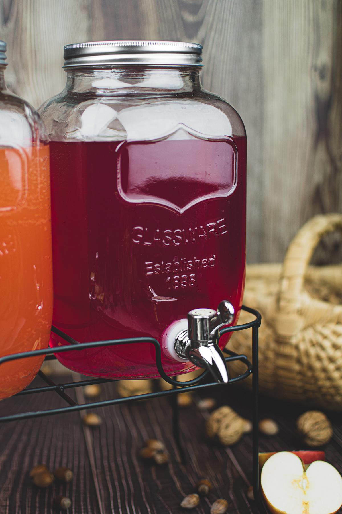 4L Getränkespender Mit Zapfhahn - Glas Dispenser Für Partys & Events