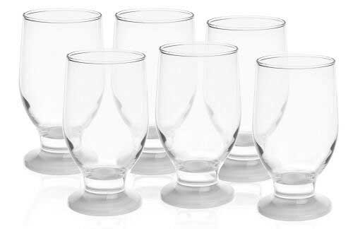 Elegantes 6er Gläserset 270ml auf Fuß Saftgläser Trinkgläser Glas Varianten 