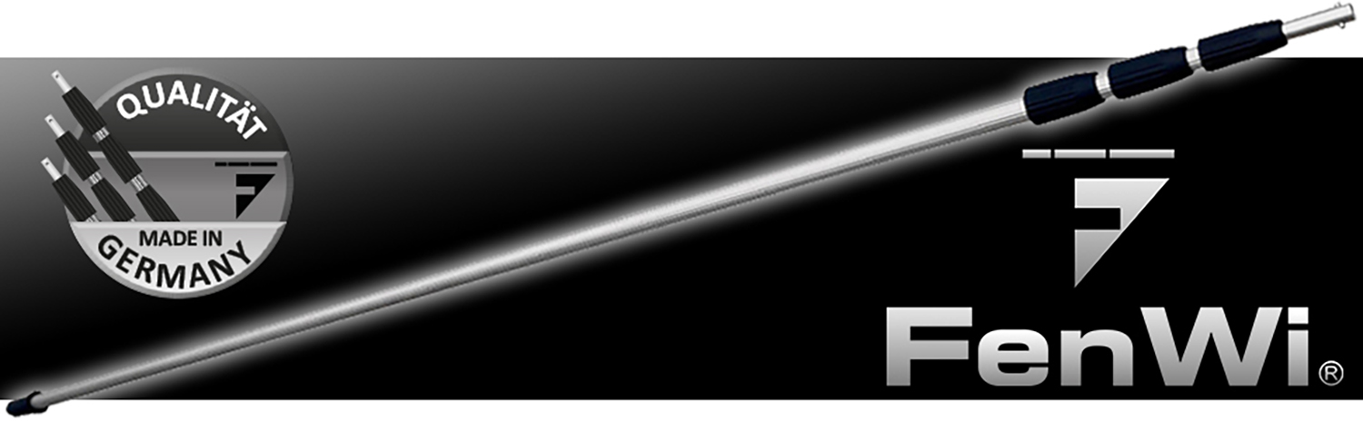 FenWi Profi Alu Teleskopstange I stufenlos 1000cm I Aluminium Teleskopstiel 10 m