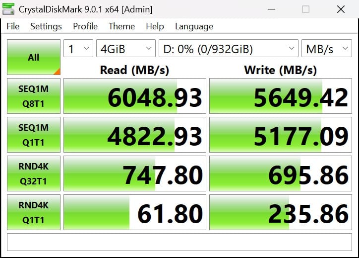 Kingston NV3 1TB NVMe PCIe Gen 4 x4 M.2 SSD 2280 6000MB/s 4000MB/s