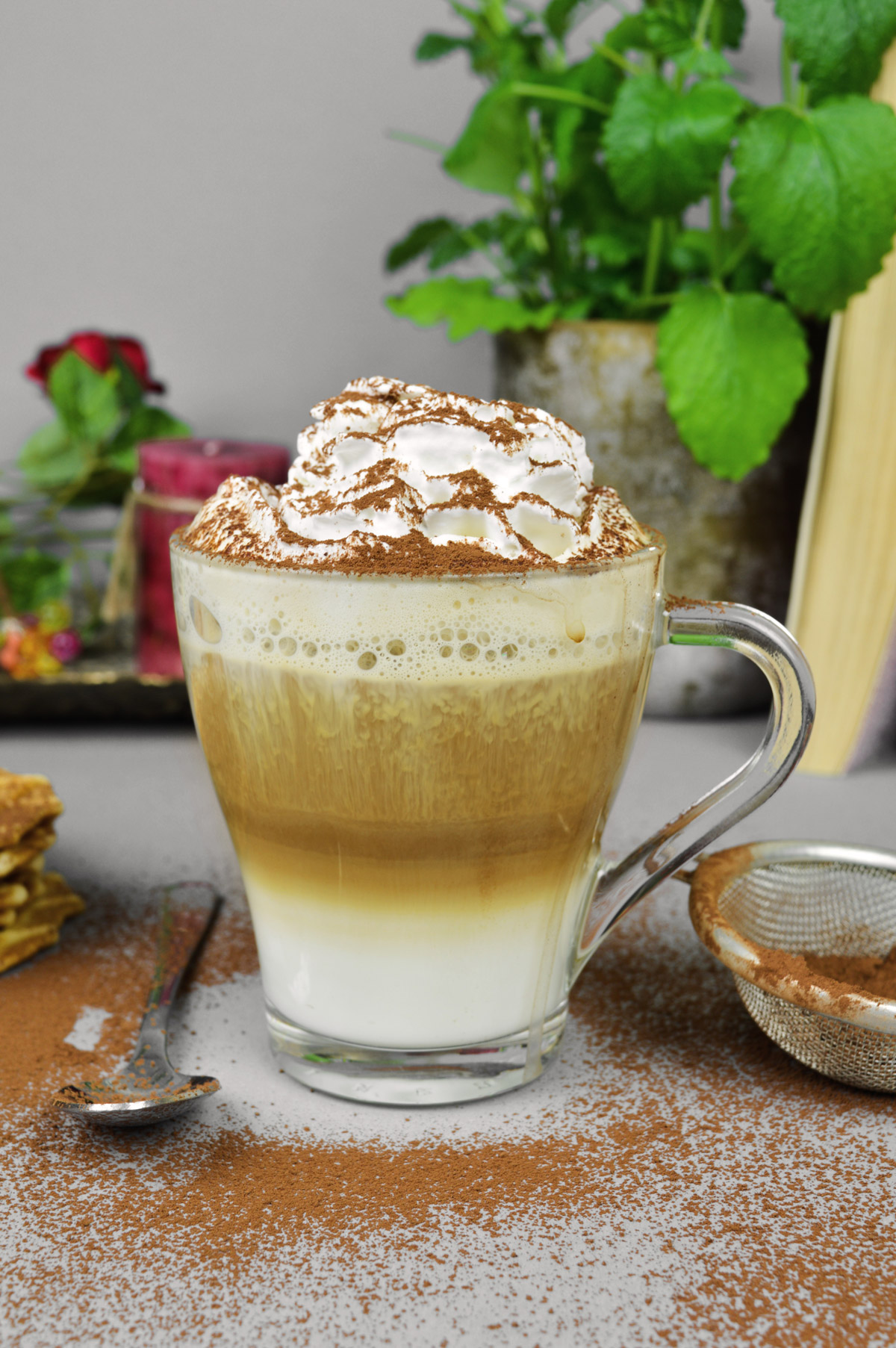 6 Cappuccino Kaffeegläser Teegläser 250 ml mit Henkel Trinkgläser 4260542960439
