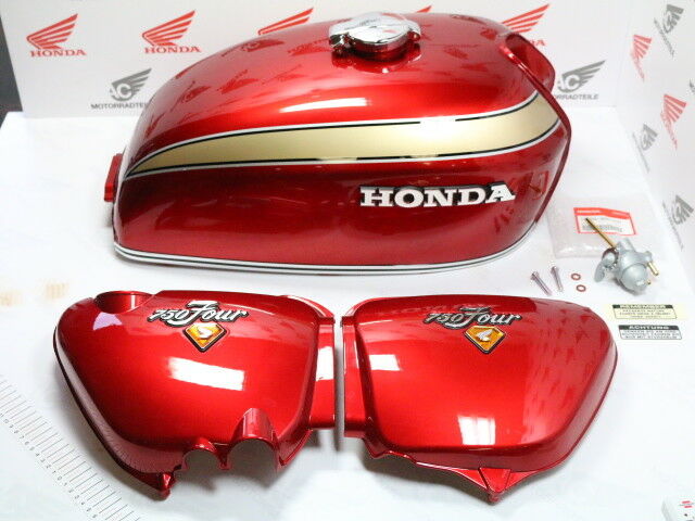 Honda CB 750 Four K2 Lacksatz Candy Ruby Red Tank + Seitendeckel+