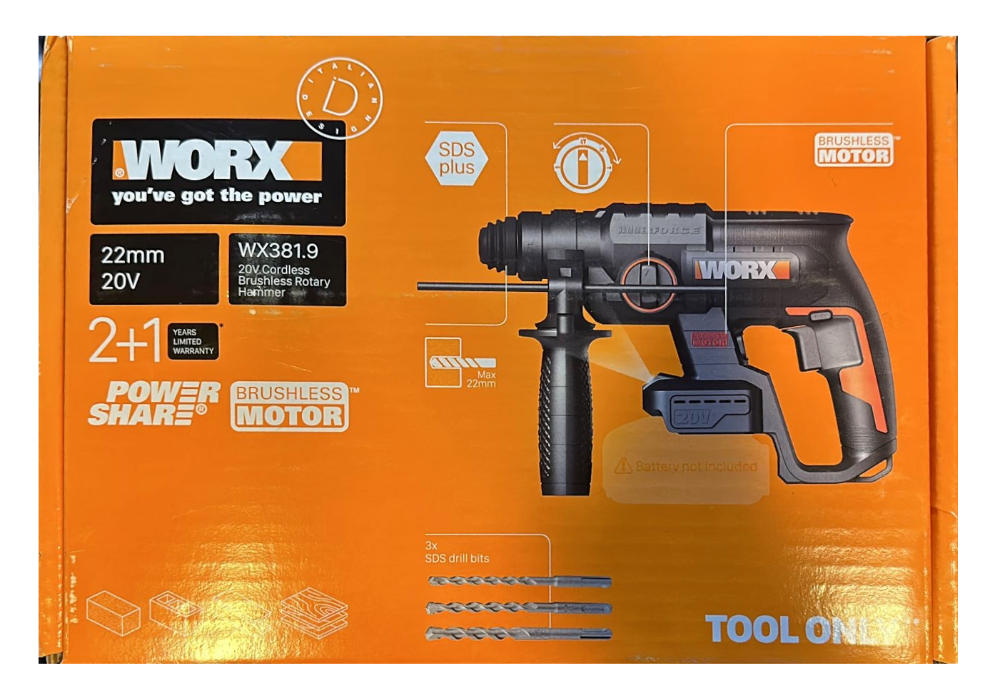 Worx Nitro Akku Bohrhammer WX381.9