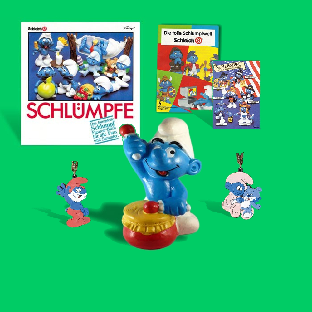 Schleich Figuren Sammel-Katalog Schlümpfe Peanuts Fraggles 80-er Jahre/24 Seiten