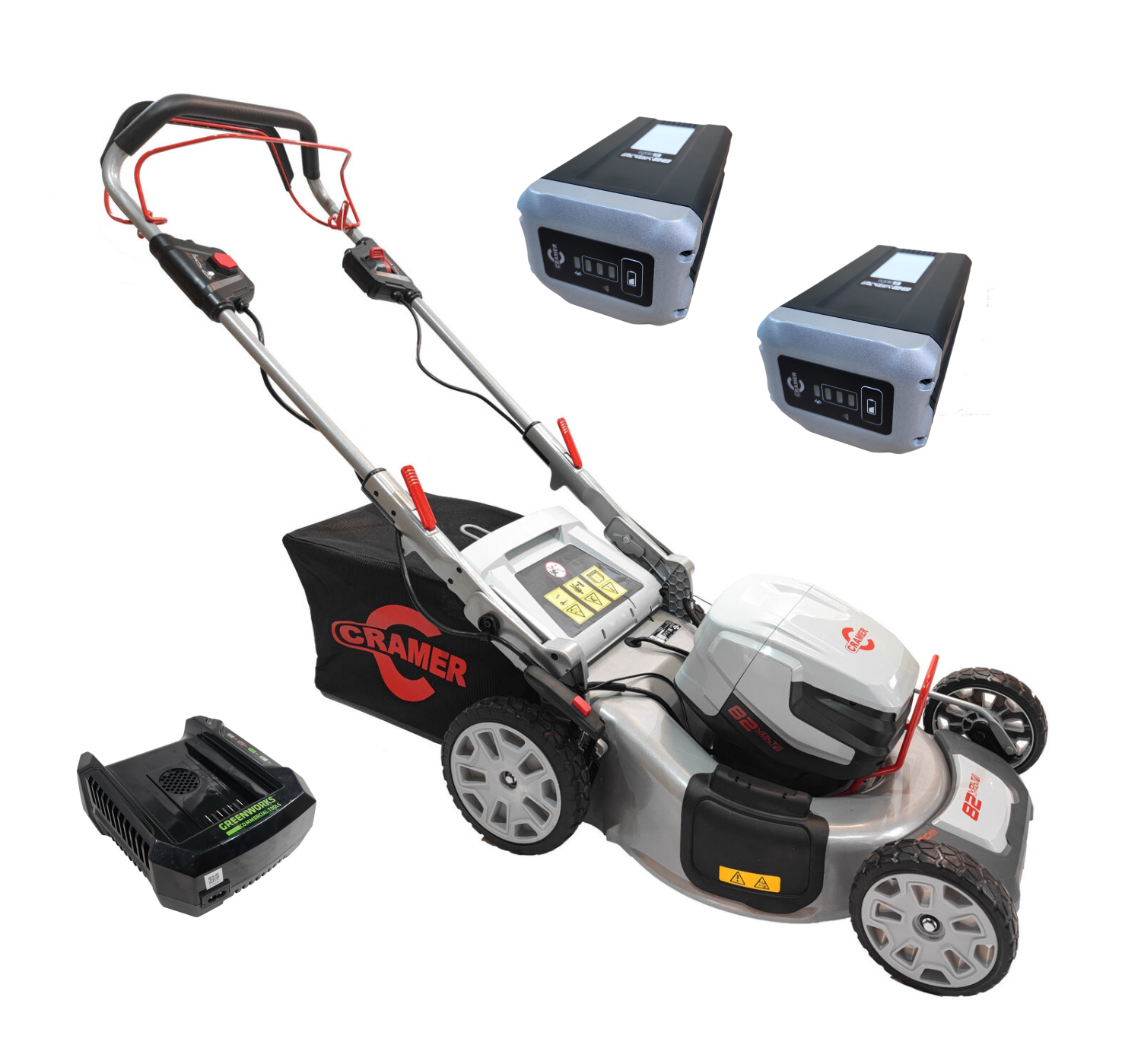 Akku Rasenmäher Cramer 82LM51S incl 2 Akku 6Ah und Ladegerät