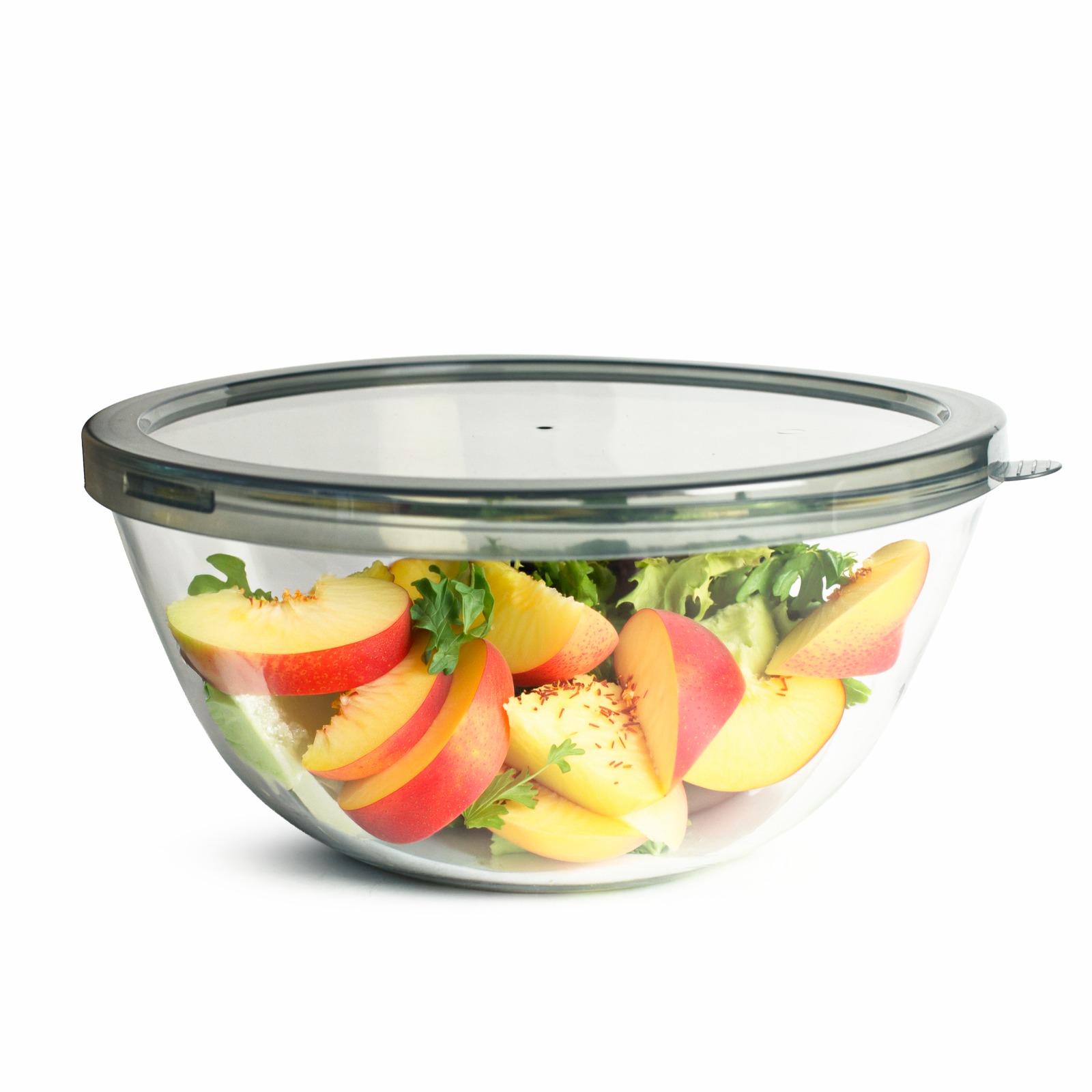 Glasschale mit Deckel groß 4,4L Salatschale Borosilikatglas Glasschüsse Schale
