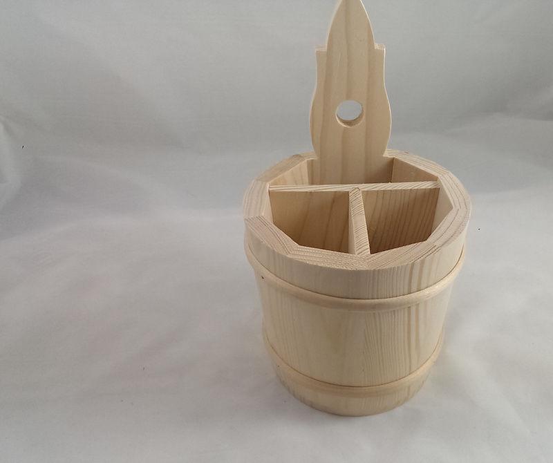 Sonderangebot Besteckfass HOLZ Besteckbehälter Besteckkasten Natur Holz