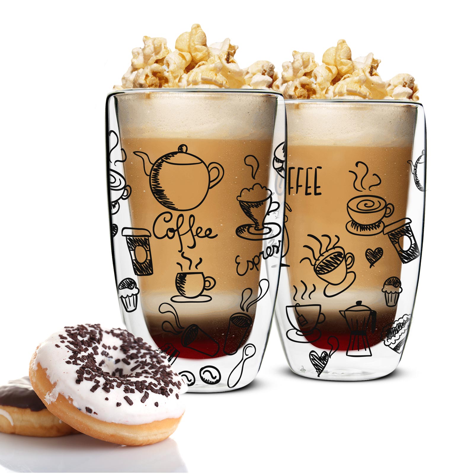 stylische latte macchiato gläser