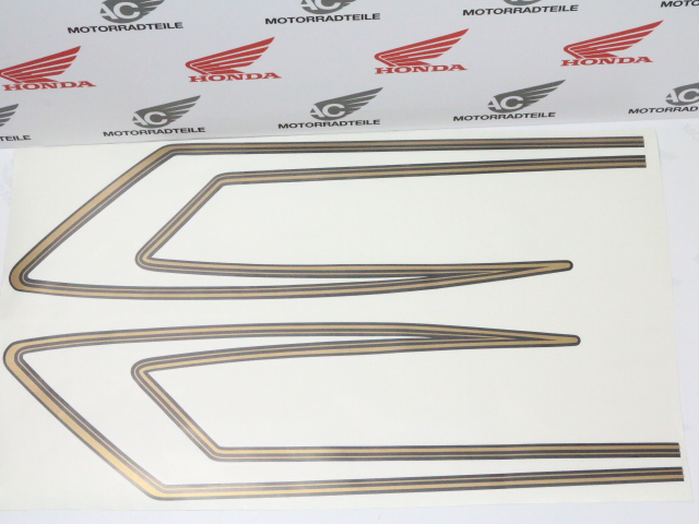 Honda CB750 four F2 Supersport Decal Stripes Gold Black Kit Fuel Tank ...