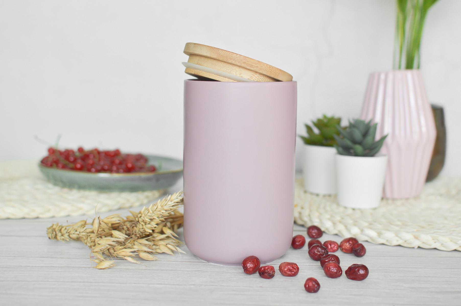 Storage Box Pink with Wooden Lid Ceramic Reservoir Ceramic Pot Box | eBay