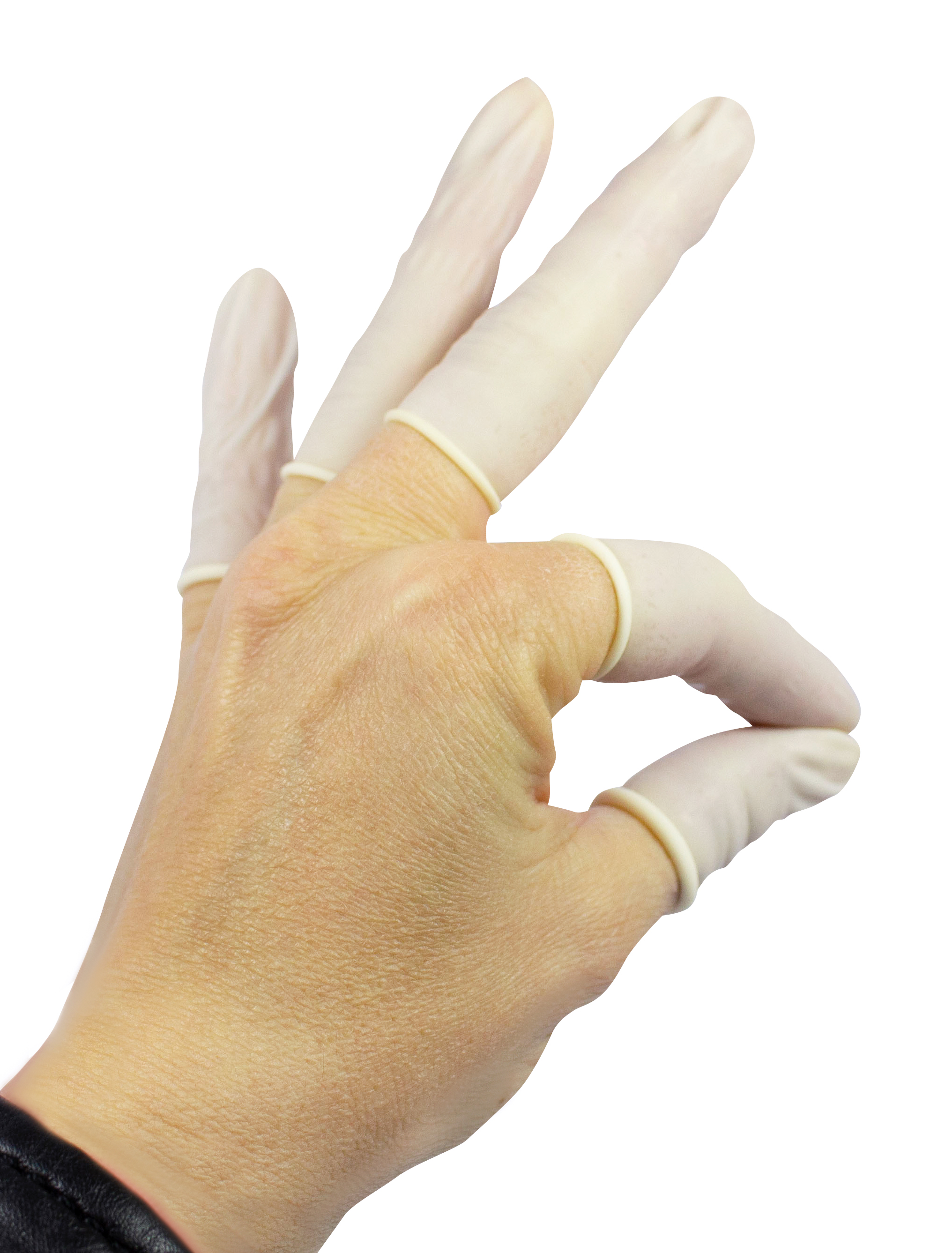 Romed Fingerlinge aus Latex gepudert 100 Stück Maniküre Kosmetik