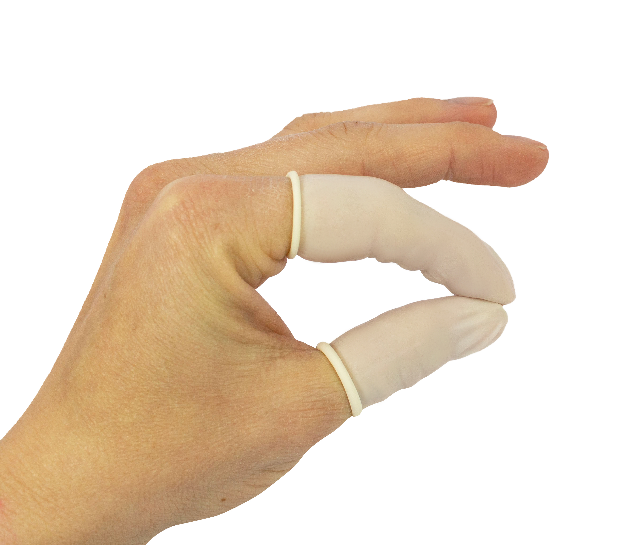 Romed Fingerlinge aus Latex gepudert 100 Stück Maniküre Kosmetik