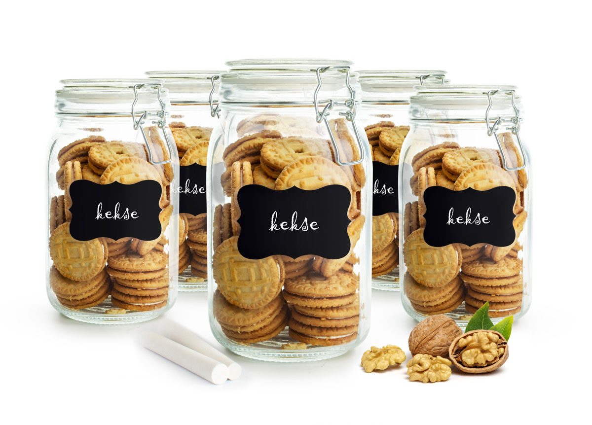  6 Einmachgläser 2 Liter Bügelverschluss mit Etiketten Stift Dichtung Vorratsgla