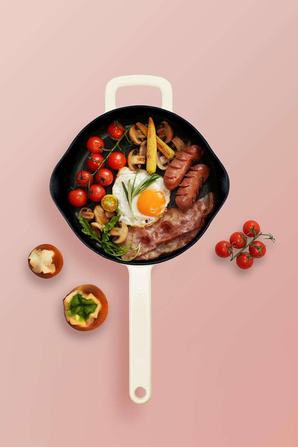 Fissler Moments Collection/Emaillierte Gusseisen-Pfanne Ø 26 cm elfenbeinweiß