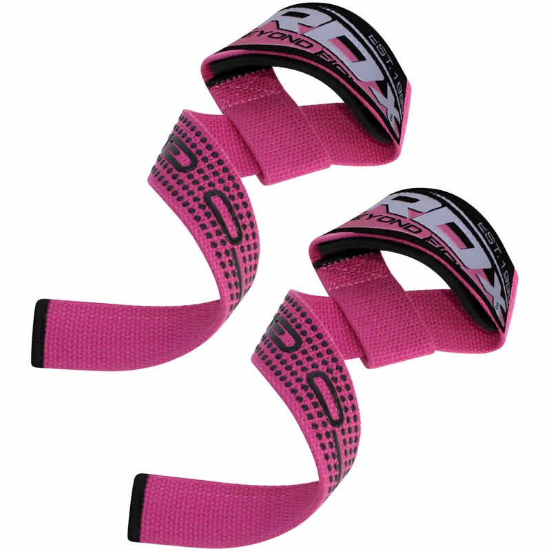 Zughilfen Straps Kreuzheben Griffhilfe Klimmzug Band RDX Zughilfen "Flex" Pink