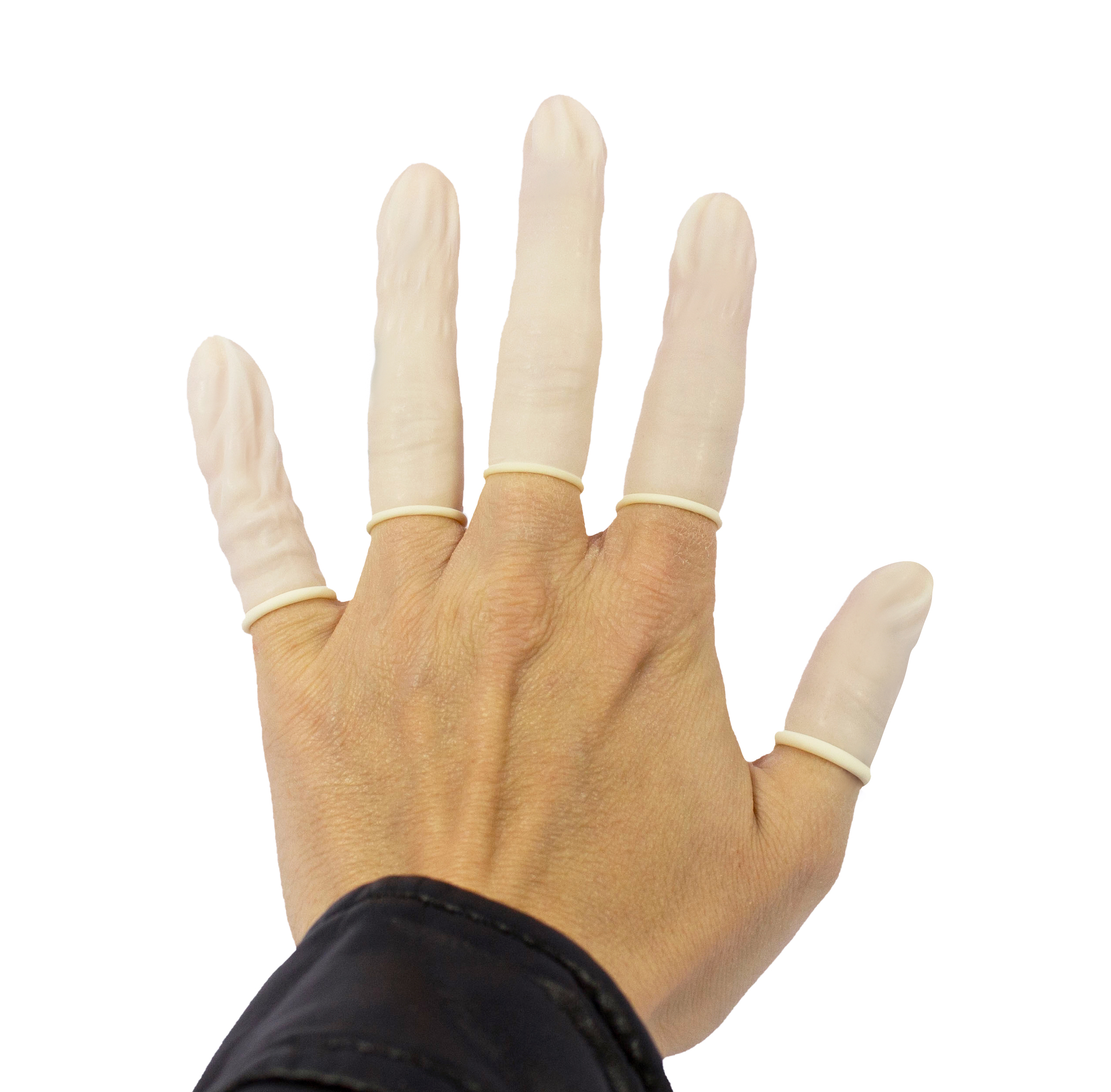 Romed Fingerlinge aus Latex gepudert 100 Stück Maniküre Kosmetik