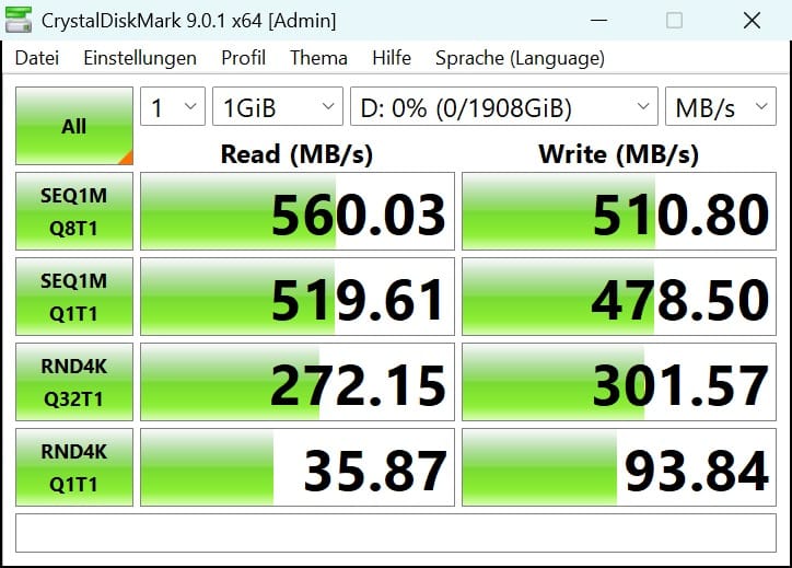 Verbatim Vi550 S3 2TB SSD SATA III Festplatte 550MB/s 500MB/s, 2,5 Zoll, intern