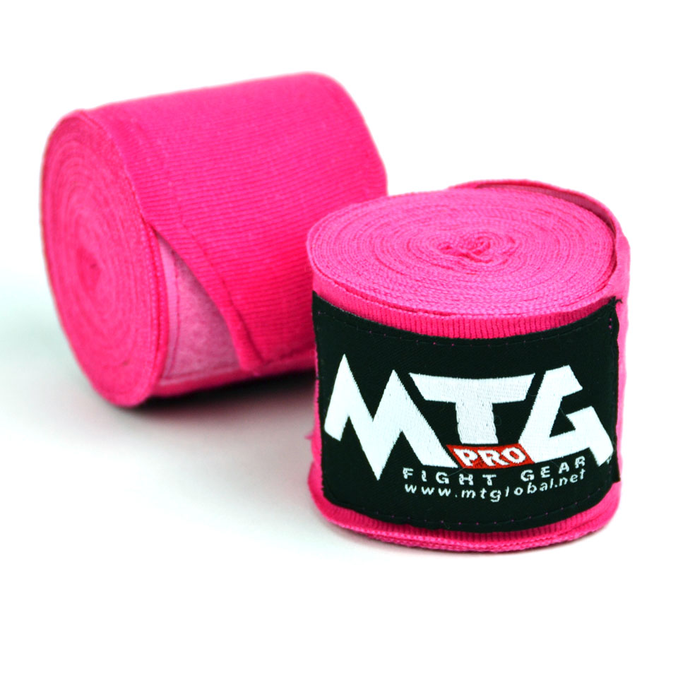 MTG Pro Handbandagen Teilelastisch 2,50m Boxbandagen,MMA Bandagen,Wickelbandagen Boxen Muay Thai