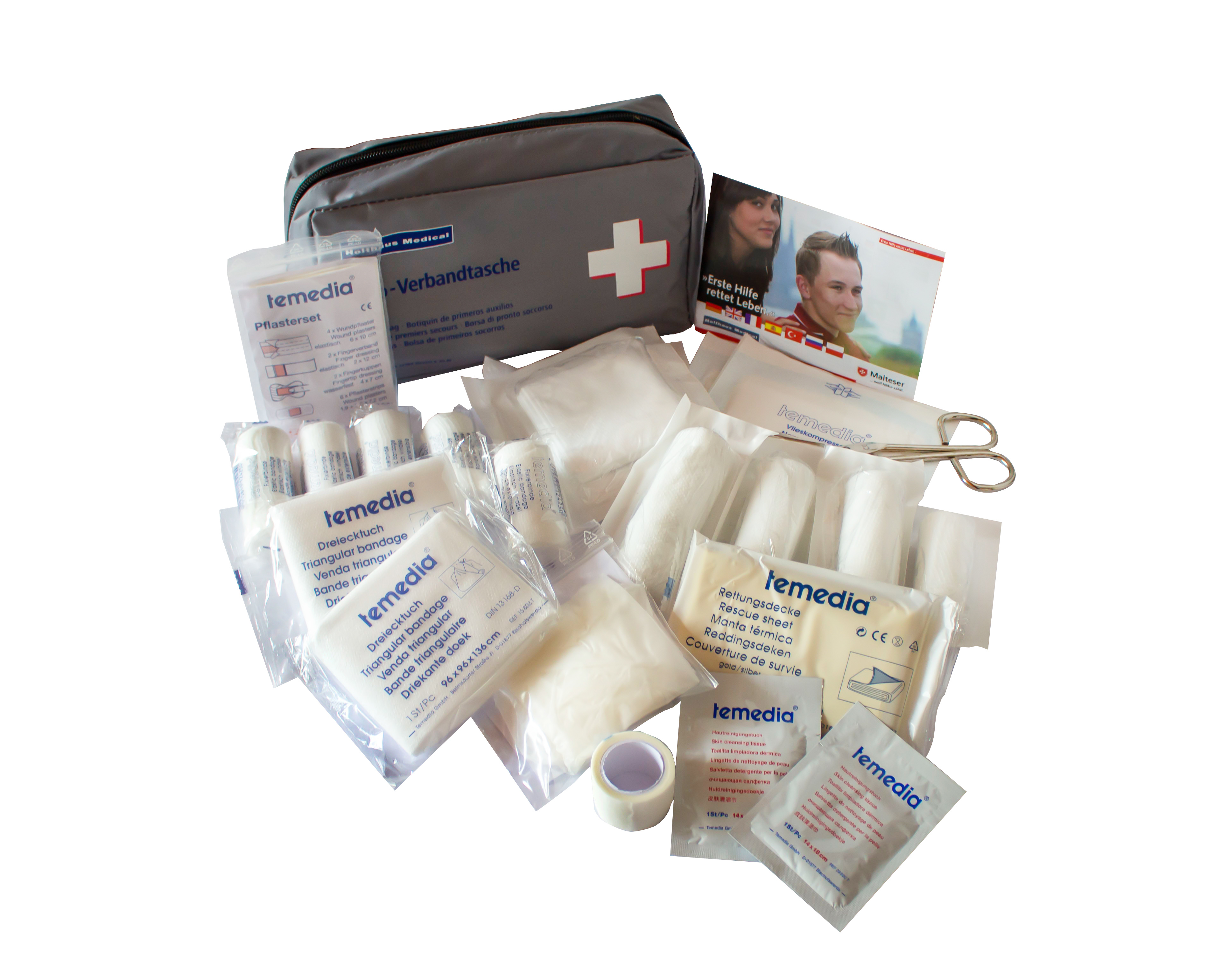 Globus baumarkt aktueller prospekt 15.09 Kfz-Verbandtasche Auto Verbandkasten mit Malteser Anwendungsbroschüre