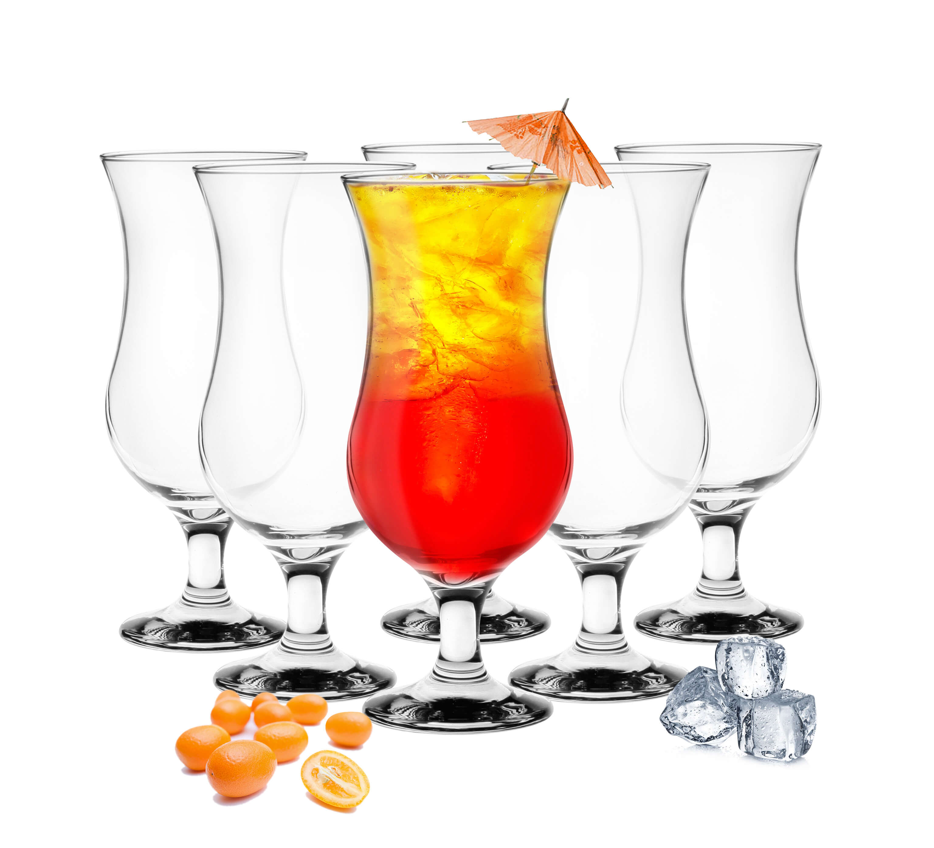 6 Cocktailgläser 480ml Hurricane Trinkglas Cocktailglas Longdrinkgläser Eisglas Ebay 6221