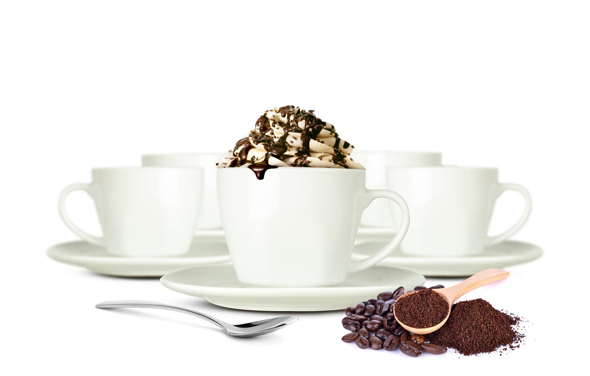 12tlg Cappuccino Tassen mit Untertassen Tassen Kaffeetasse Teetasse Porzellan